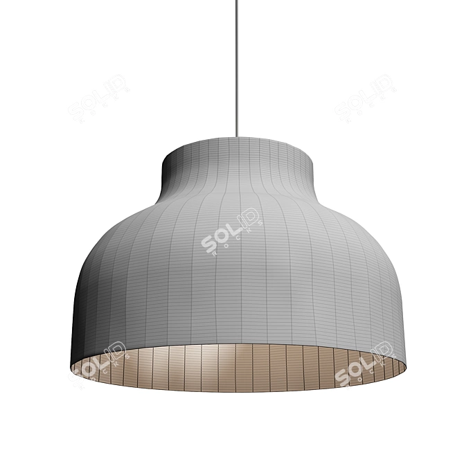 Modern Wire Fabric Pendant Light 3D model image 2