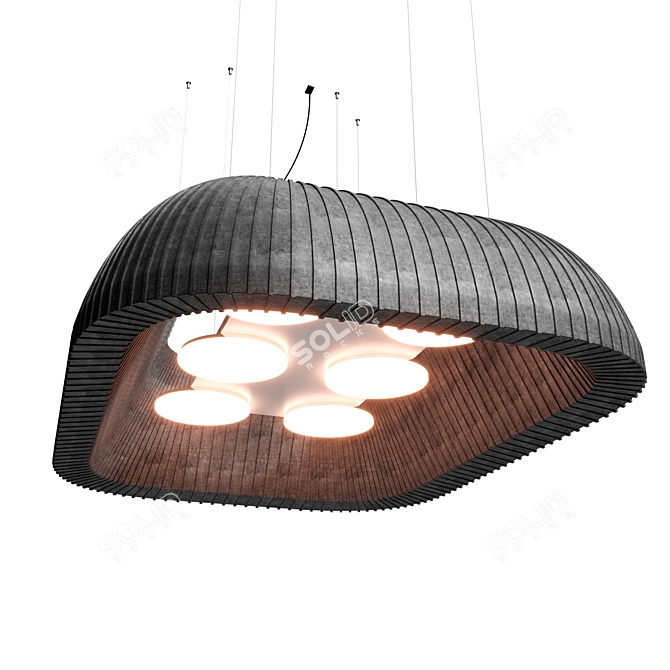 Acoustic Light Fixture | 2400x1800x620 mm 3D model image 1