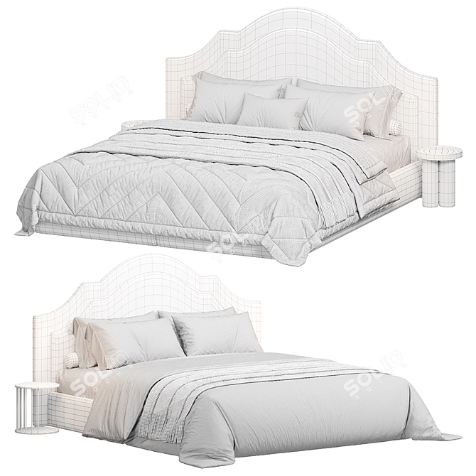 Florencia Bed Frame, Corona Render 3D model image 3