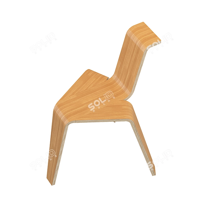 Modern Designer Aka Stool 3D model image 2