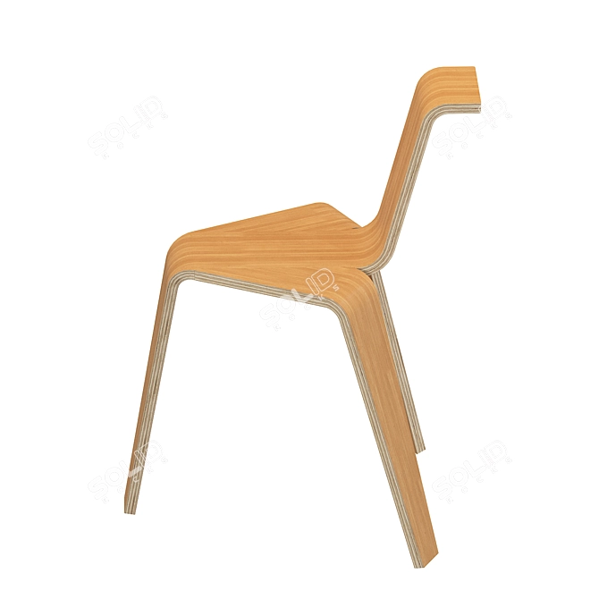 Modern Designer Aka Stool 3D model image 4