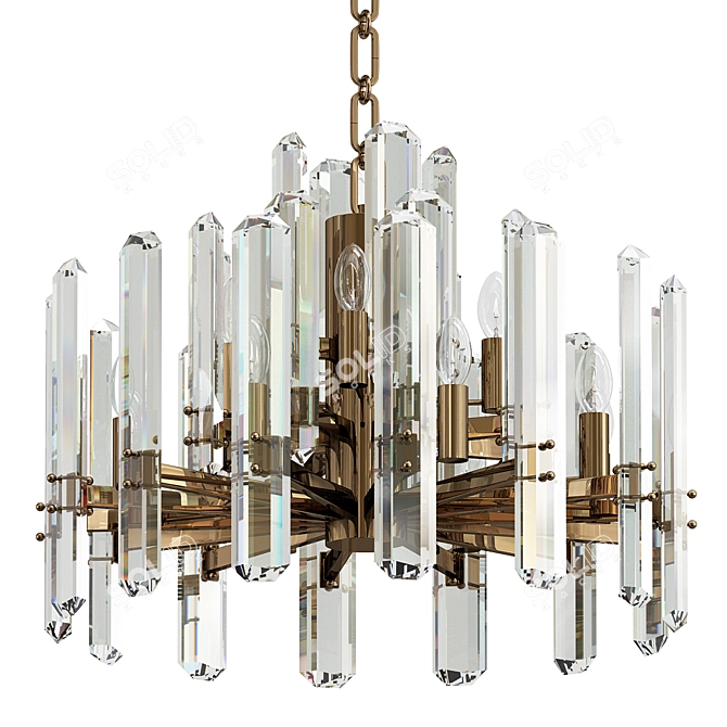 Glamourous Donnington Round Chandelier 3D model image 1