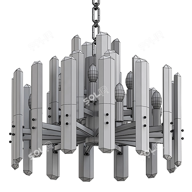 Glamourous Donnington Round Chandelier 3D model image 3