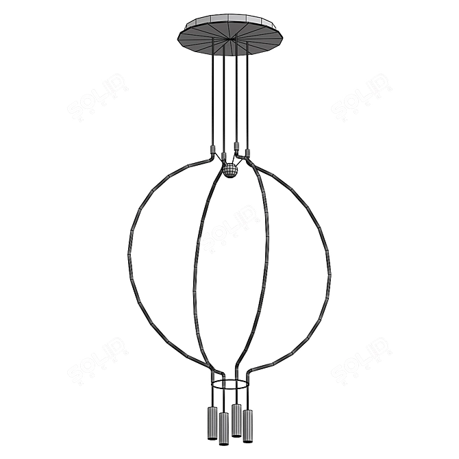 Modern 3D Liaison Pendant Light 3D model image 3
