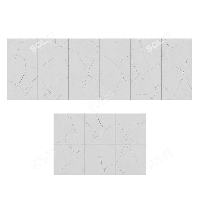 Glossy Laparet Alice Crema Tiles 3D model image 2