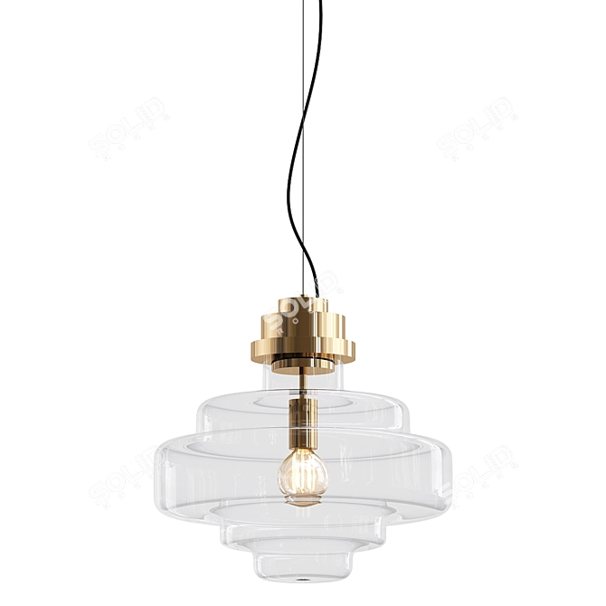 Modern Art Pendant Light Fixture 3D model image 1