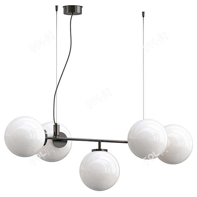 Modern Starburst Pendant Light 3D model image 1