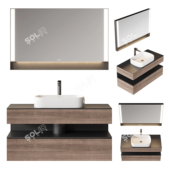 Qatego Vanity Set, Porsche Design 3D model image 1