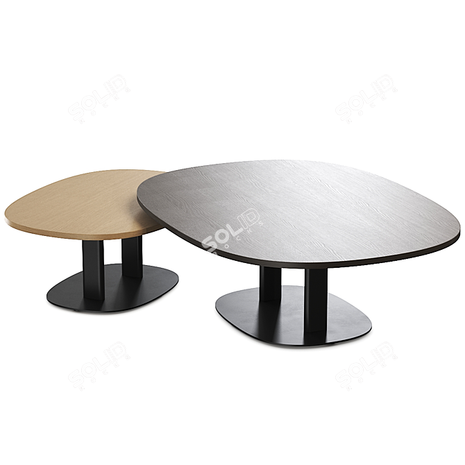 LXT Leolux LX Truly Truly Side Table Set 3D model image 2