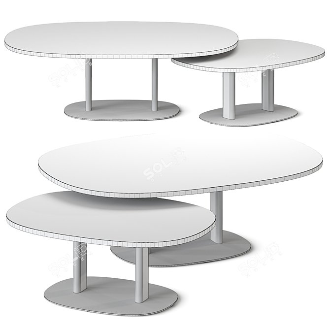 LXT Leolux LX Truly Truly Side Table Set 3D model image 4