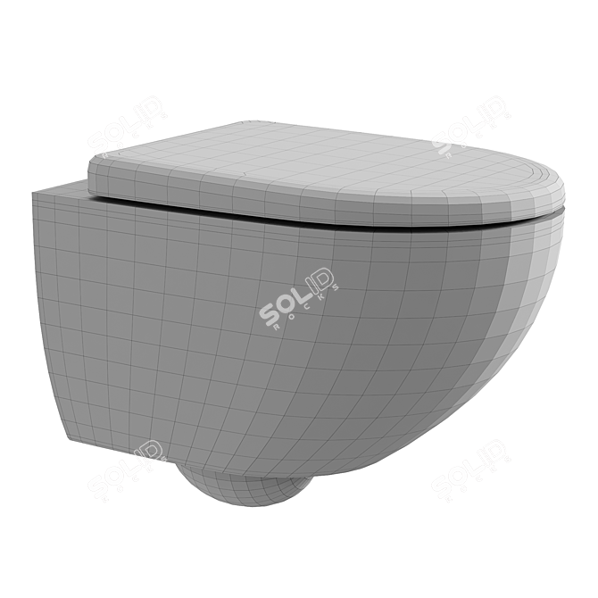 Duravit Architec Rimless Wall-Mounted Toilet 3D model image 4