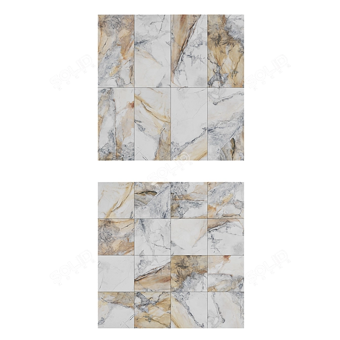 IDALGO Lusso Oro Ceramic Tiles 3D model image 2