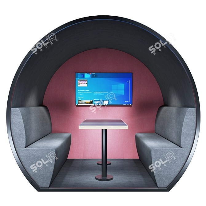 4-Person Meeting Pod for Offices 3D model image 1