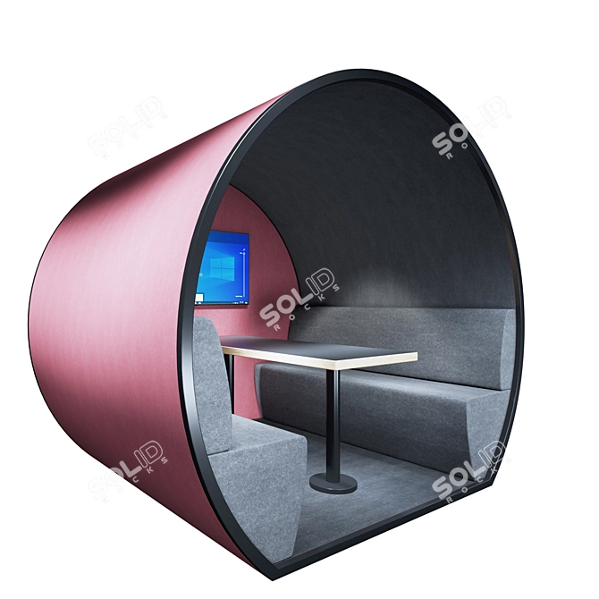 4-Person Meeting Pod for Offices 3D model image 2