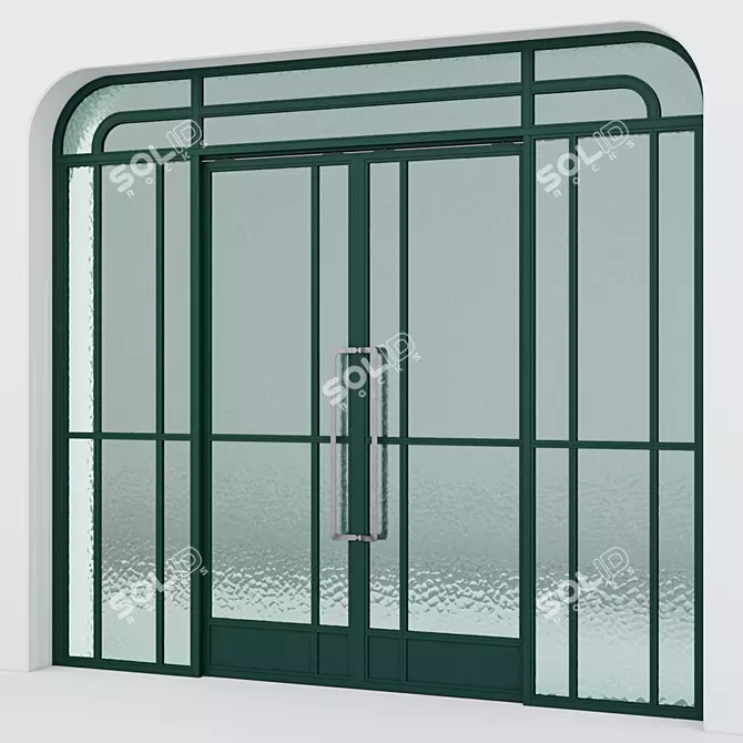 Modern Aluminium Door Model 351 3D model image 2