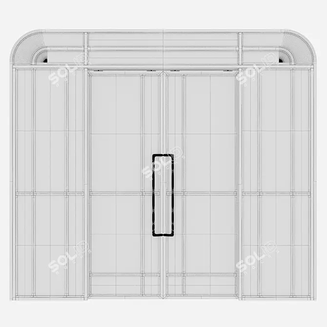 Modern Aluminium Door Model 351 3D model image 4