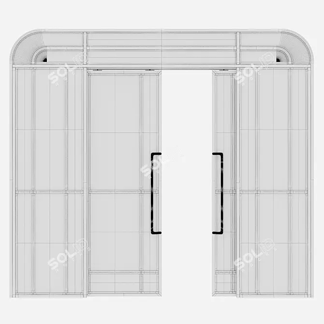 Modern Aluminium Door Model 351 3D model image 5