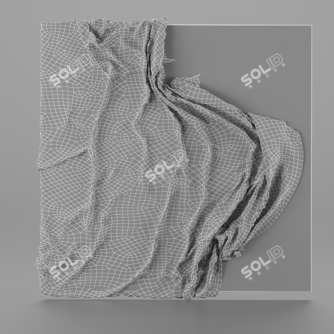 Exquisite Plaster Decorative Panel 3D model image 3