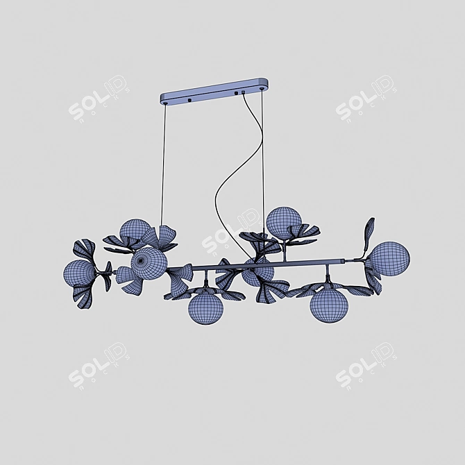 Modern Asta Chandeliers in Two Sizes 3D model image 3