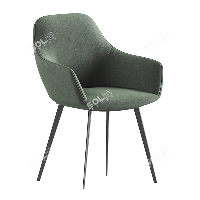 Elegant La Forma Aminy Chair 3D model image 3