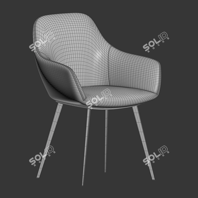 Elegant La Forma Aminy Chair 3D model image 4