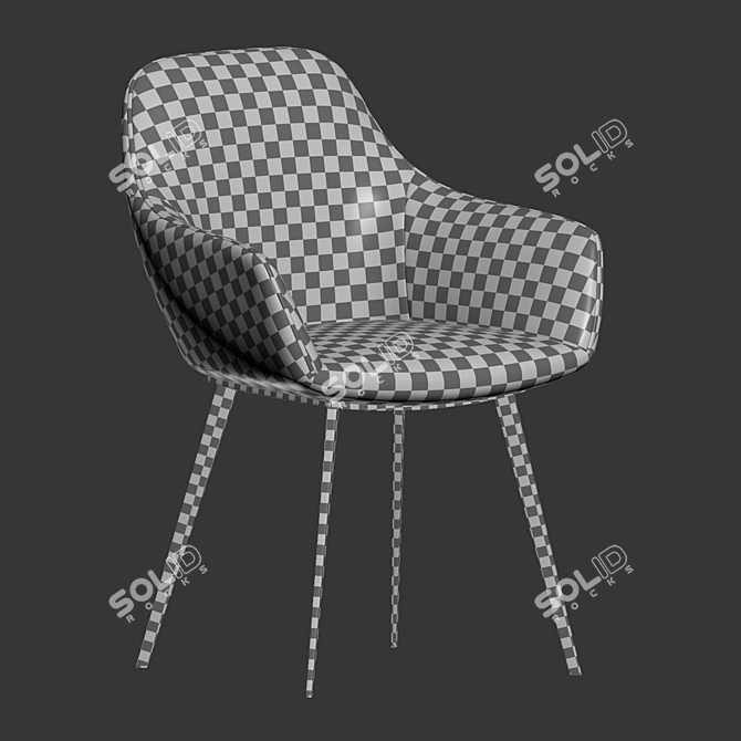 Elegant La Forma Aminy Chair 3D model image 5