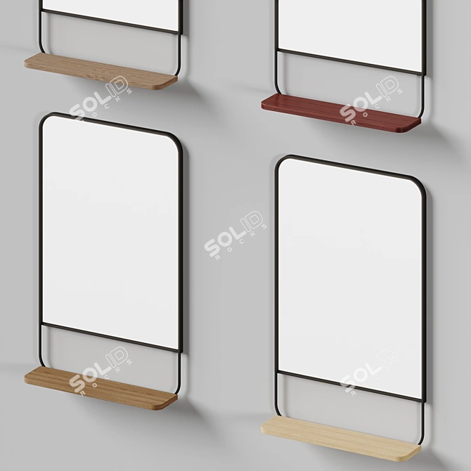 Nkuku Harni Mango Mirror Shelf 3D model image 4