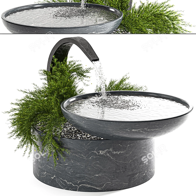 Plant-Incorporated Fountain Model 3D model image 2