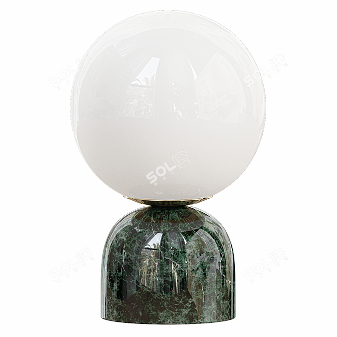 Elegant Marble Mini Table Lamp 3D model image 3