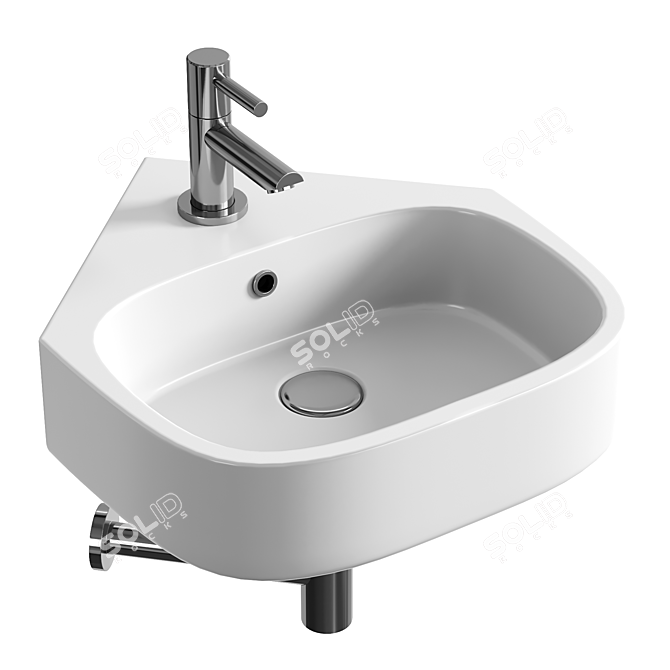 Modern Kai S Corner Basin 3D model image 2