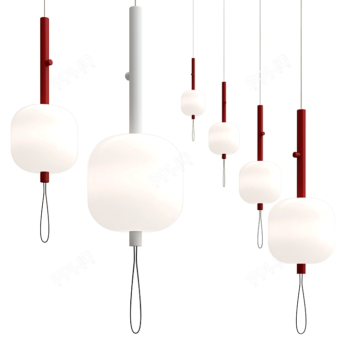 Elegant MOTUS Suspension Lamp 3D model image 1