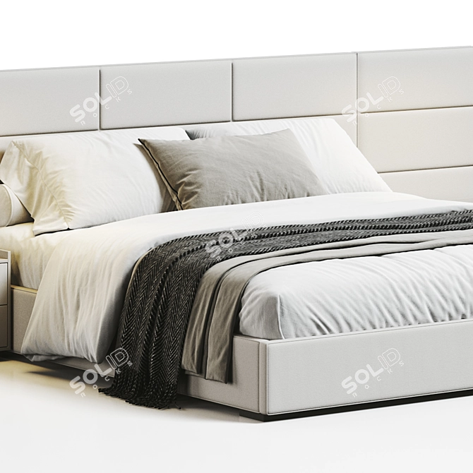 Modern Contemporary RH Modena Bed 3D model image 2