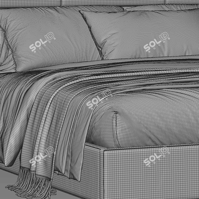 Modern Contemporary RH Modena Bed 3D model image 3