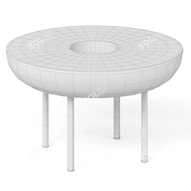 Sleek Botero Metal Table Art 3D model image 4