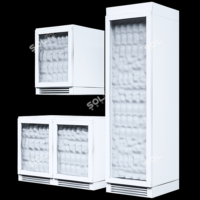 Versatile Fridge Models Trio 3D model image 4