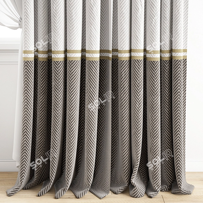 Polygonal Model Curtain 792 3D model image 2