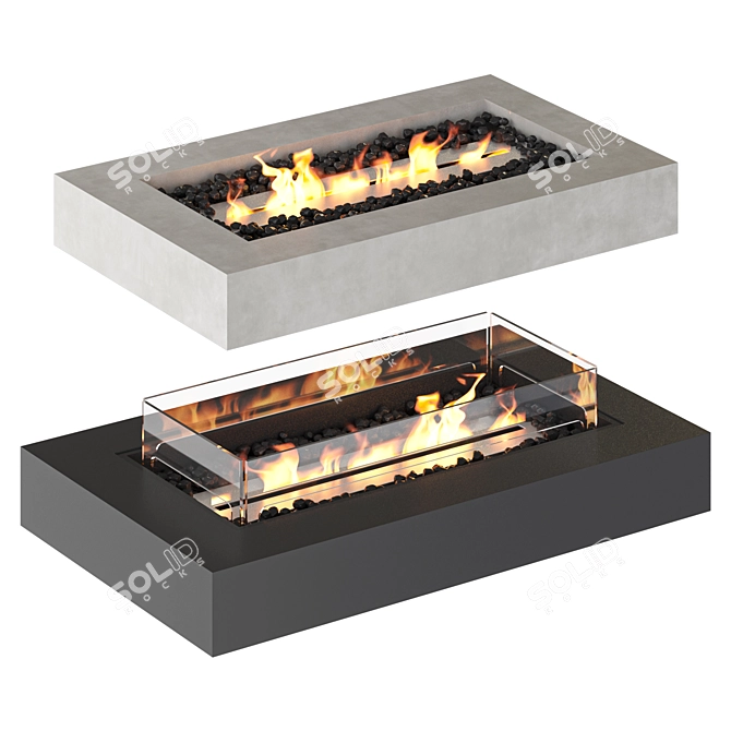 Wharf 65 Outdoor Fire Feature 3D model image 2