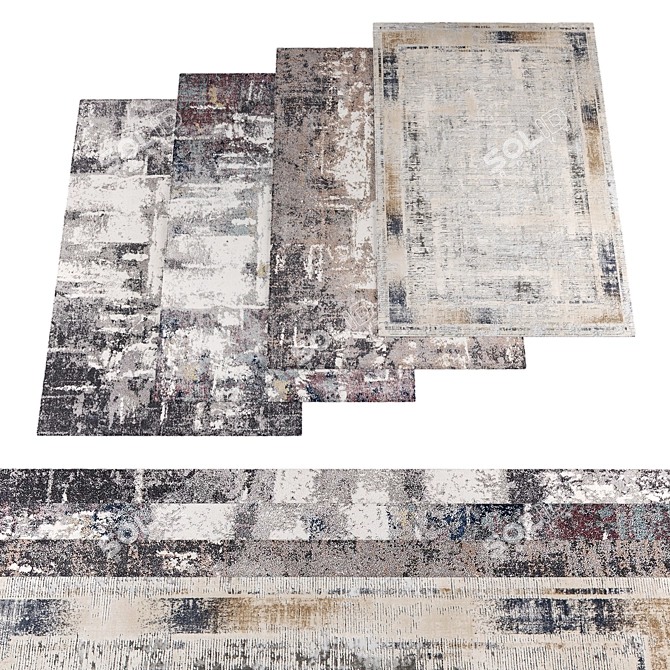 High Resolution Rugs Bundle 3D model image 1