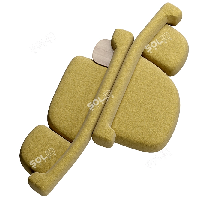 Sculptural Living Stones Sofa 3D model image 3