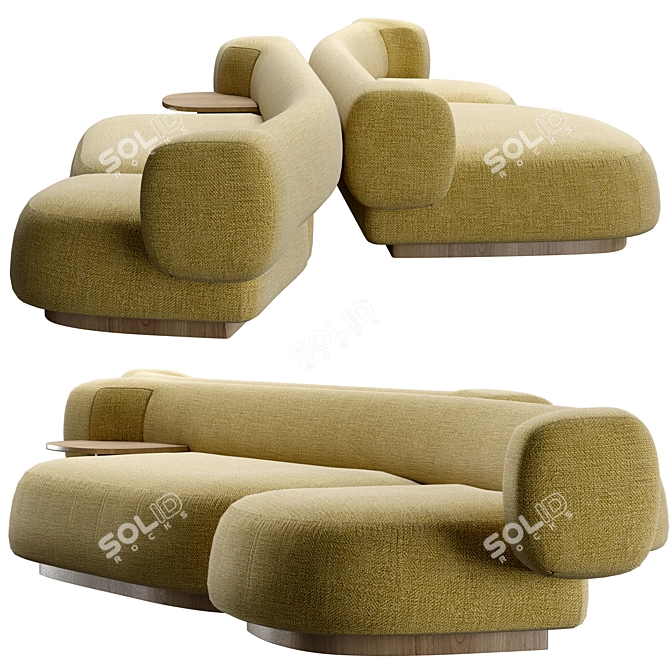 Sculptural Living Stones Sofa 3D model image 4