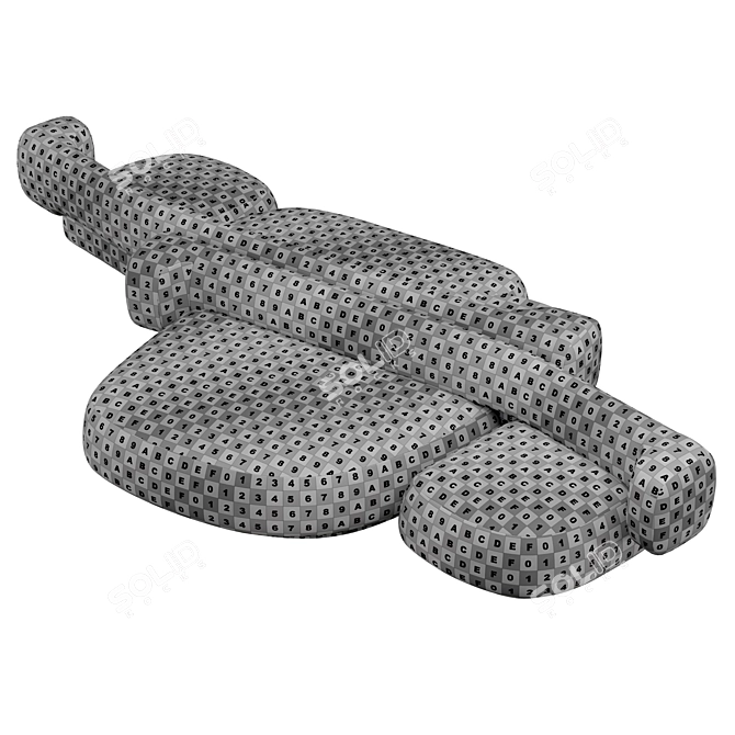 Sculptural Living Stones Sofa 3D model image 6