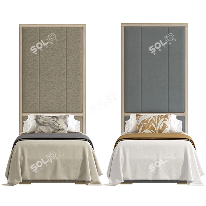 Jewel 346 Bed Collection, Versatile Options 3D model image 2