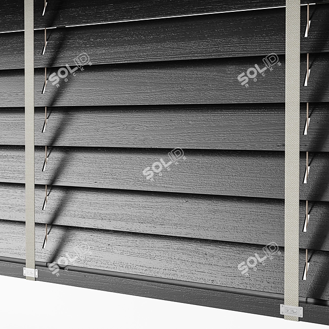 Natural Wood Blinds Set 09 3D model image 5