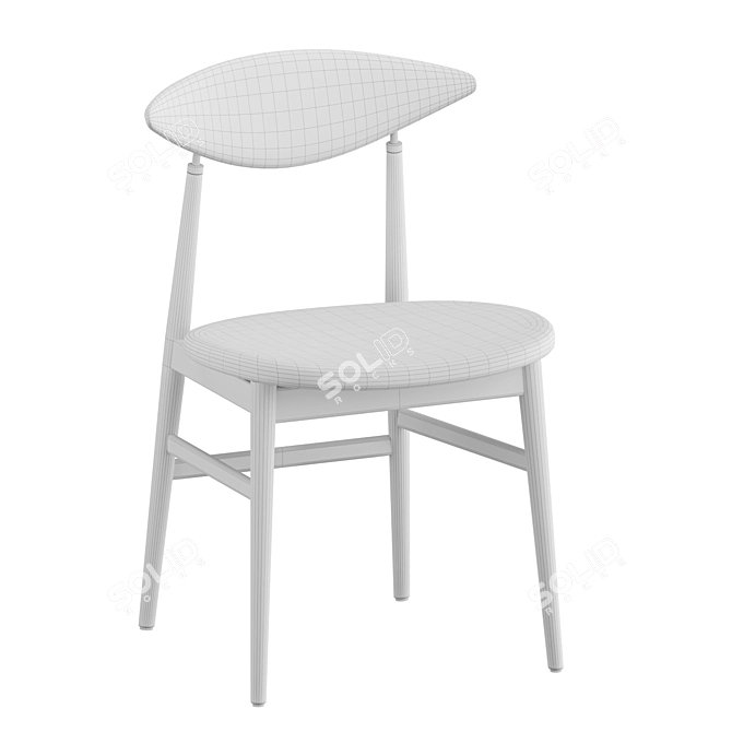 Elegant Gent Dining Chair Upholstered 3D model image 2