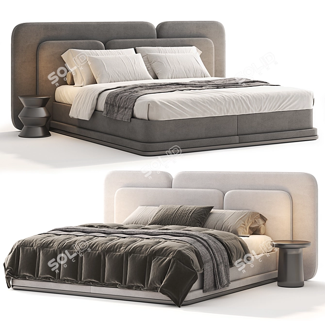 Hadrian Bed 3dsMax Vray Corona 3D model image 1