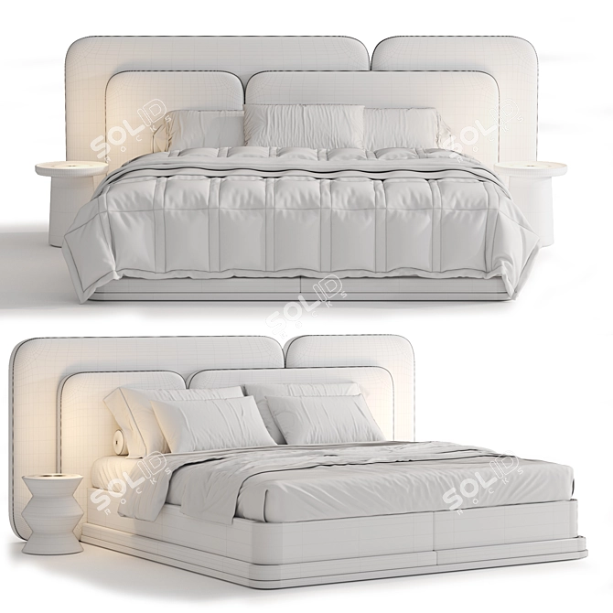 Hadrian Bed 3dsMax Vray Corona 3D model image 7