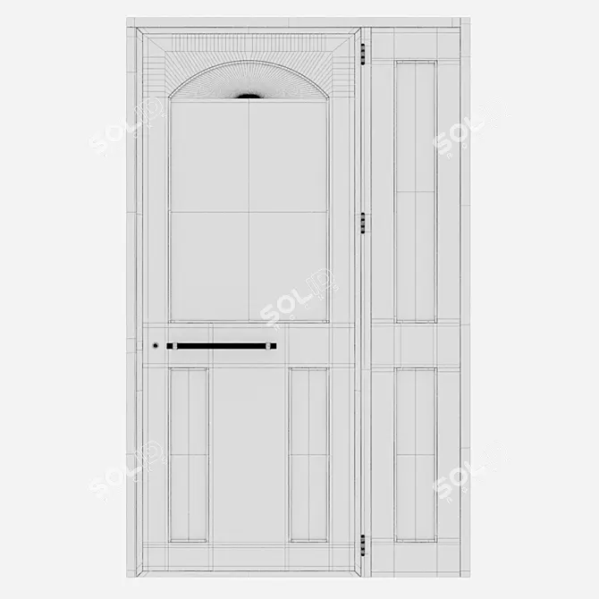 Sleek Aluminium Door Design 3D model image 5