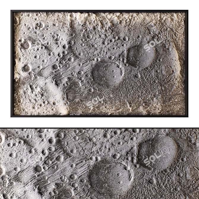 Lunar Surface Wall Decor 3D model image 1