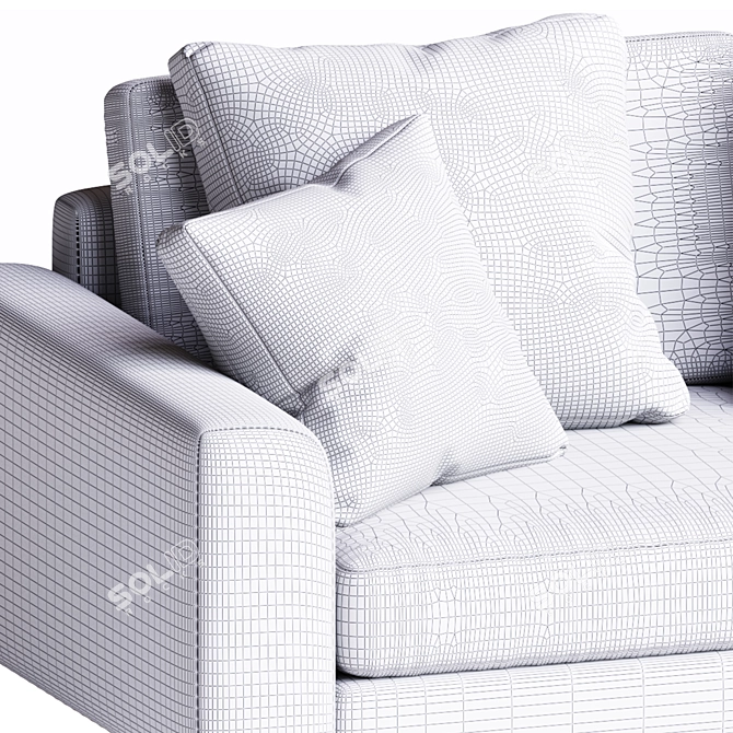 Elegant Corona Collection Sofa 3D model image 3