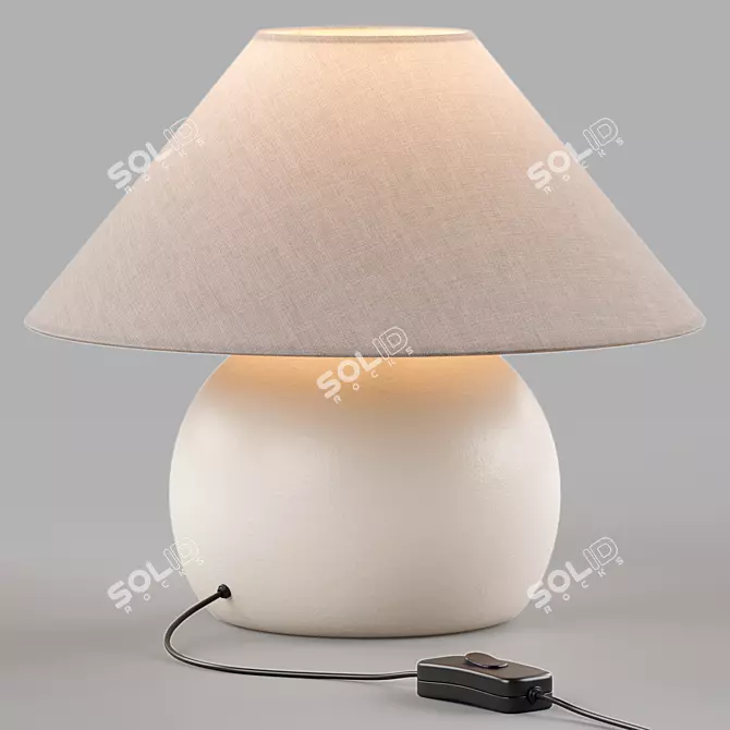 Thena Ceramic Urban Table Lamp 3D model image 1